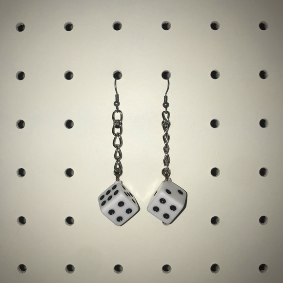 Dice Chain Earrings - Picture 3 of 3